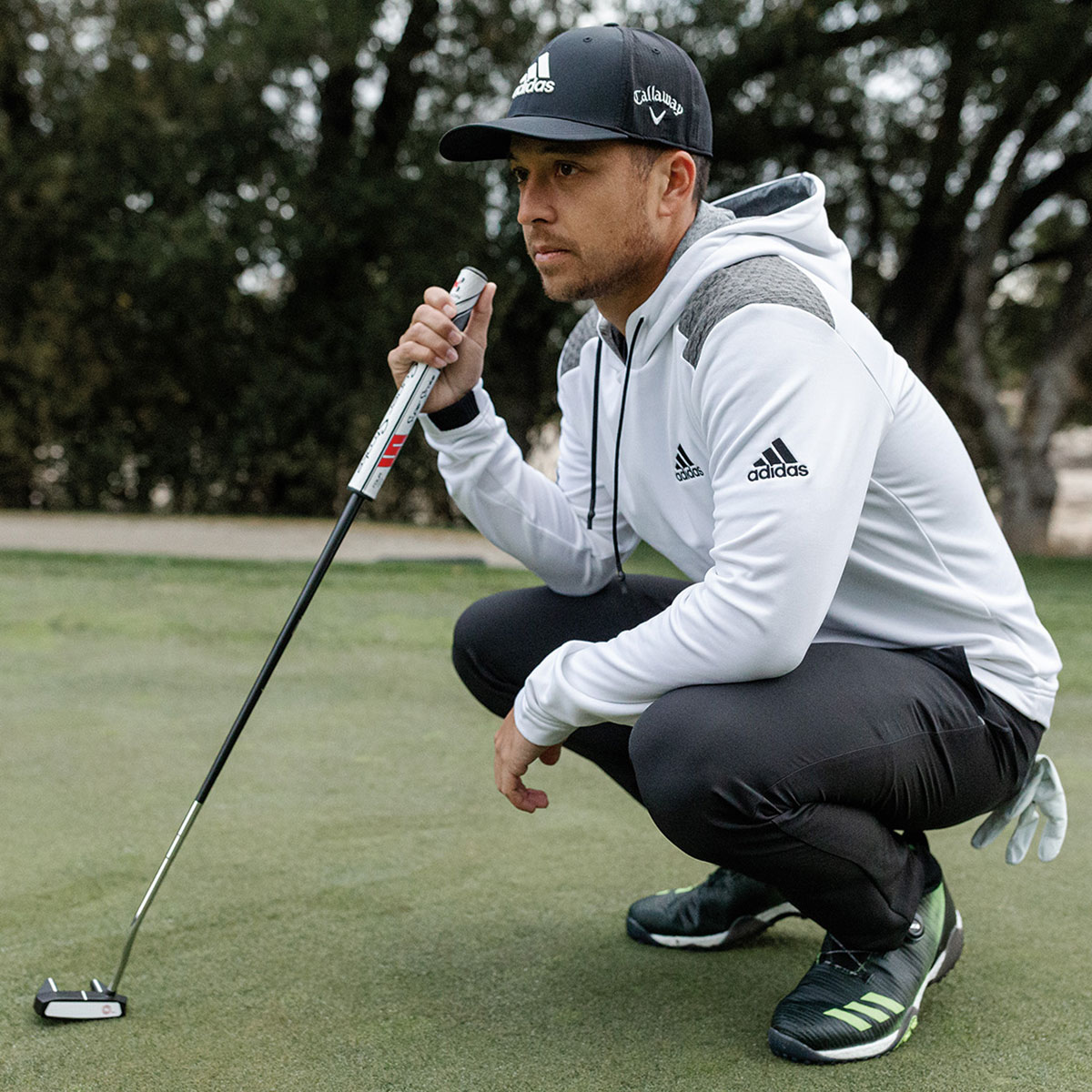 adidas white golf hoodie