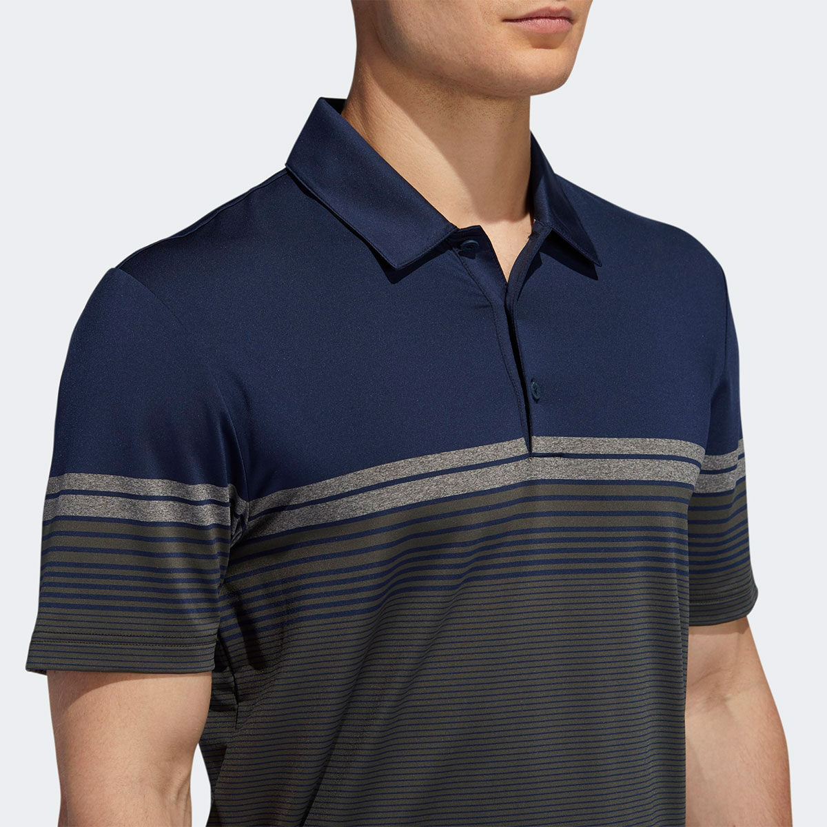 adidas golf gradient block polo shirt